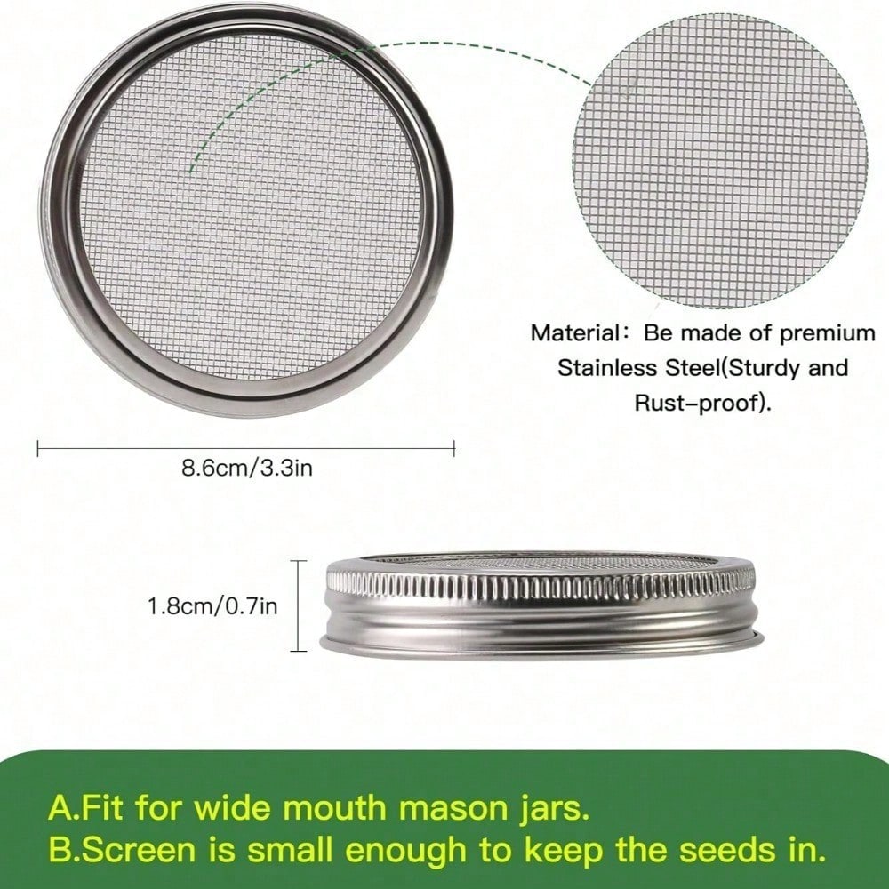 9pcs Sprouting Lids Growing Ki - Mason Jar Wide Mouth recensione e prezzo