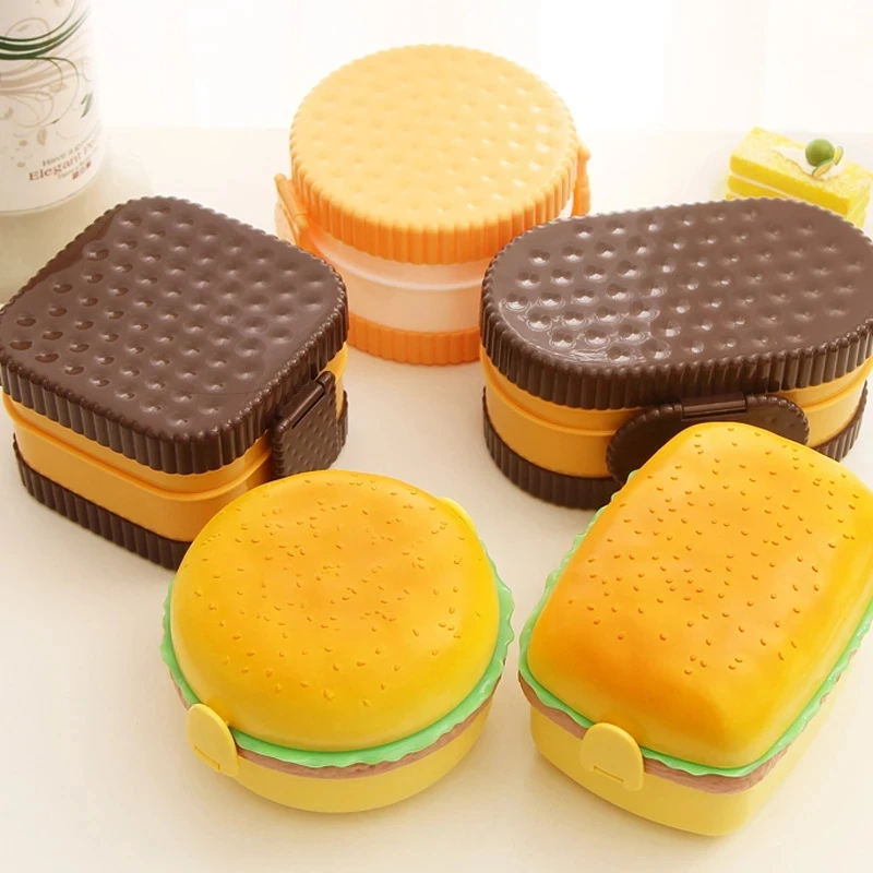 Hamburger Lunch Box Double Tie - Food Storage Drawer Organizer recensione e prezzo