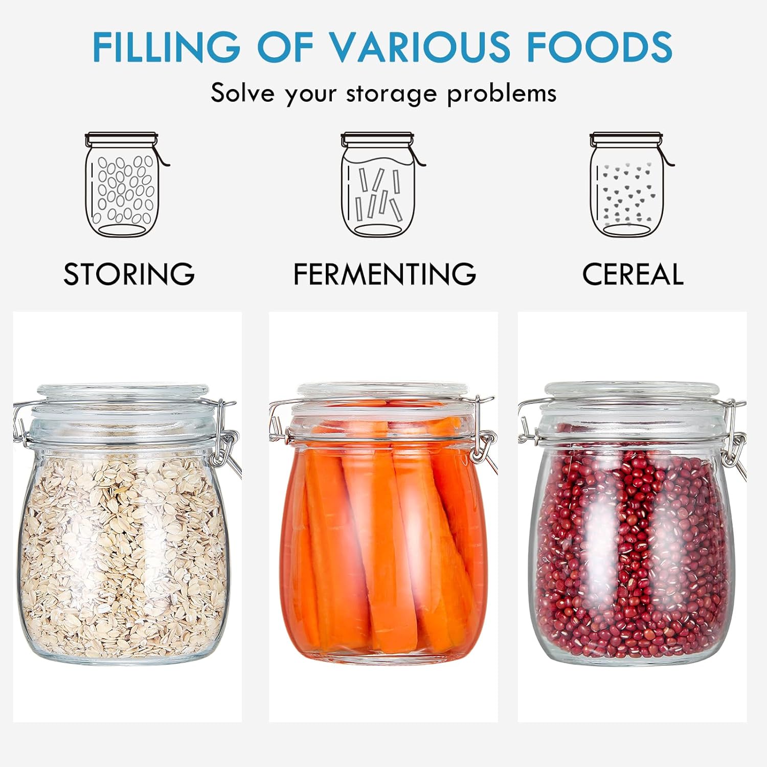24oz Food Storage Canister Gla - Food Storage Airtight recensione e prezzo
