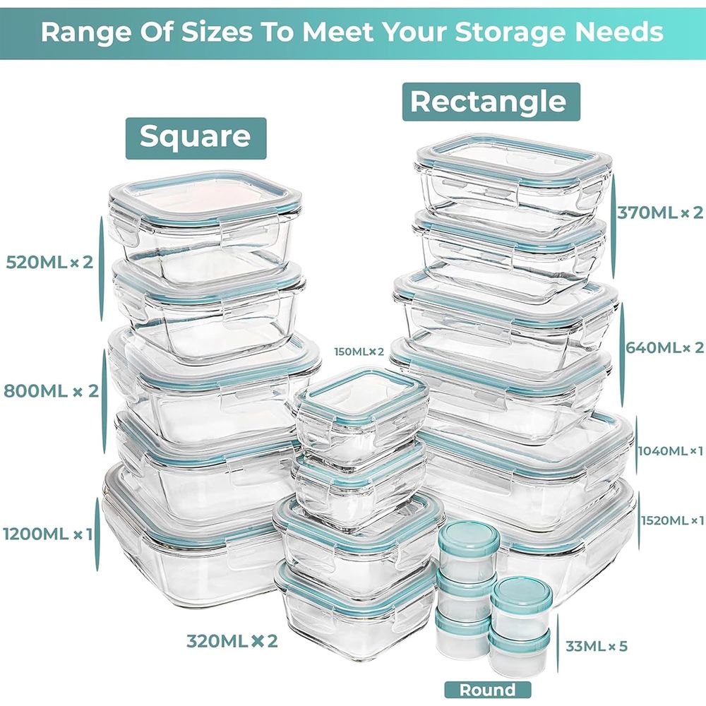 Pc Set Glass Food Storage Cont - Food Storage Box Plastic recensione e prezzo