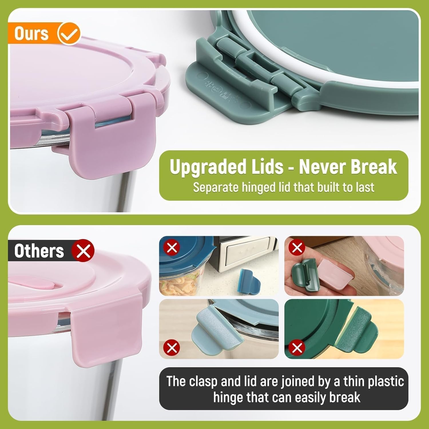 [UPGRADED LID] 6 Sets 3 Cup/24 - Food Storage Prep Containers recensione e prezzo