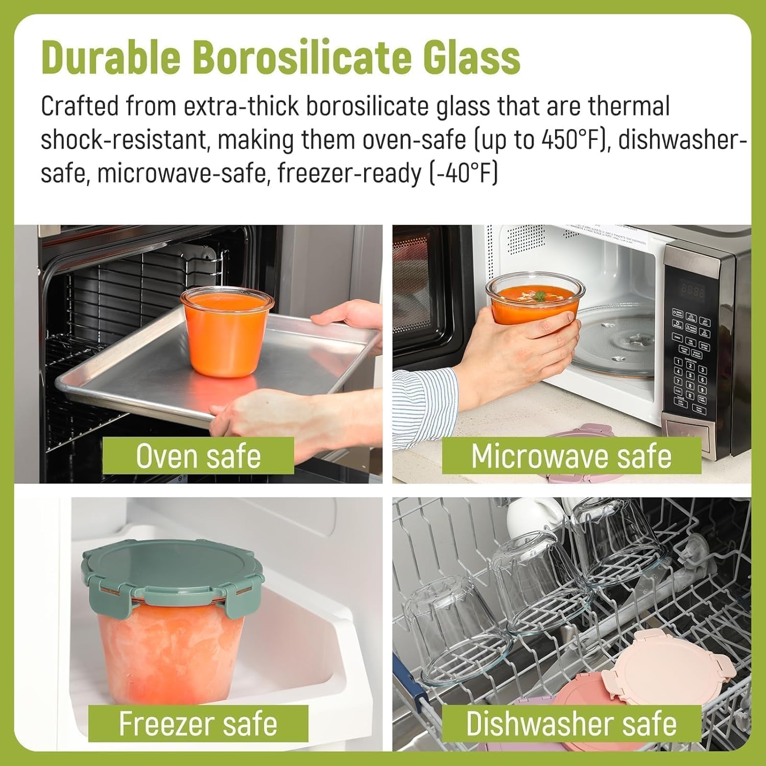 [UPGRADED LID] 6 Sets 3 Cup/24 - Food Storage Prep Containers recensione e prezzo