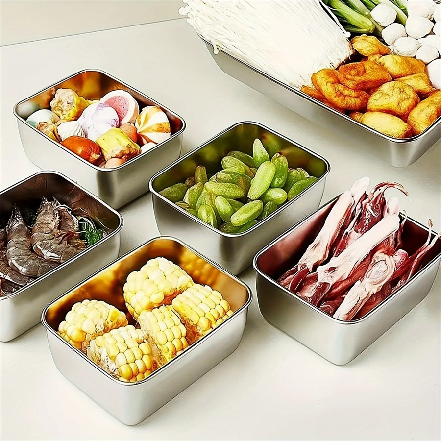 1/3/5pcs Stainless Steel Food  - Food Storage Order recensione e prezzo