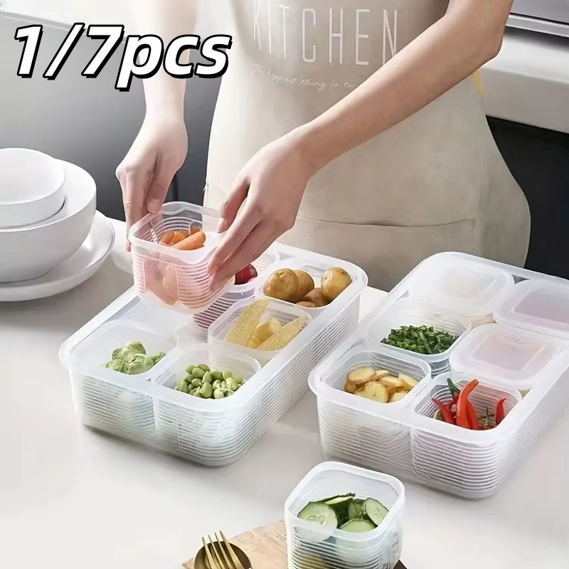 1/7pcs Food Storage Container  - Food Storage Box Plastic recensione e prezzo