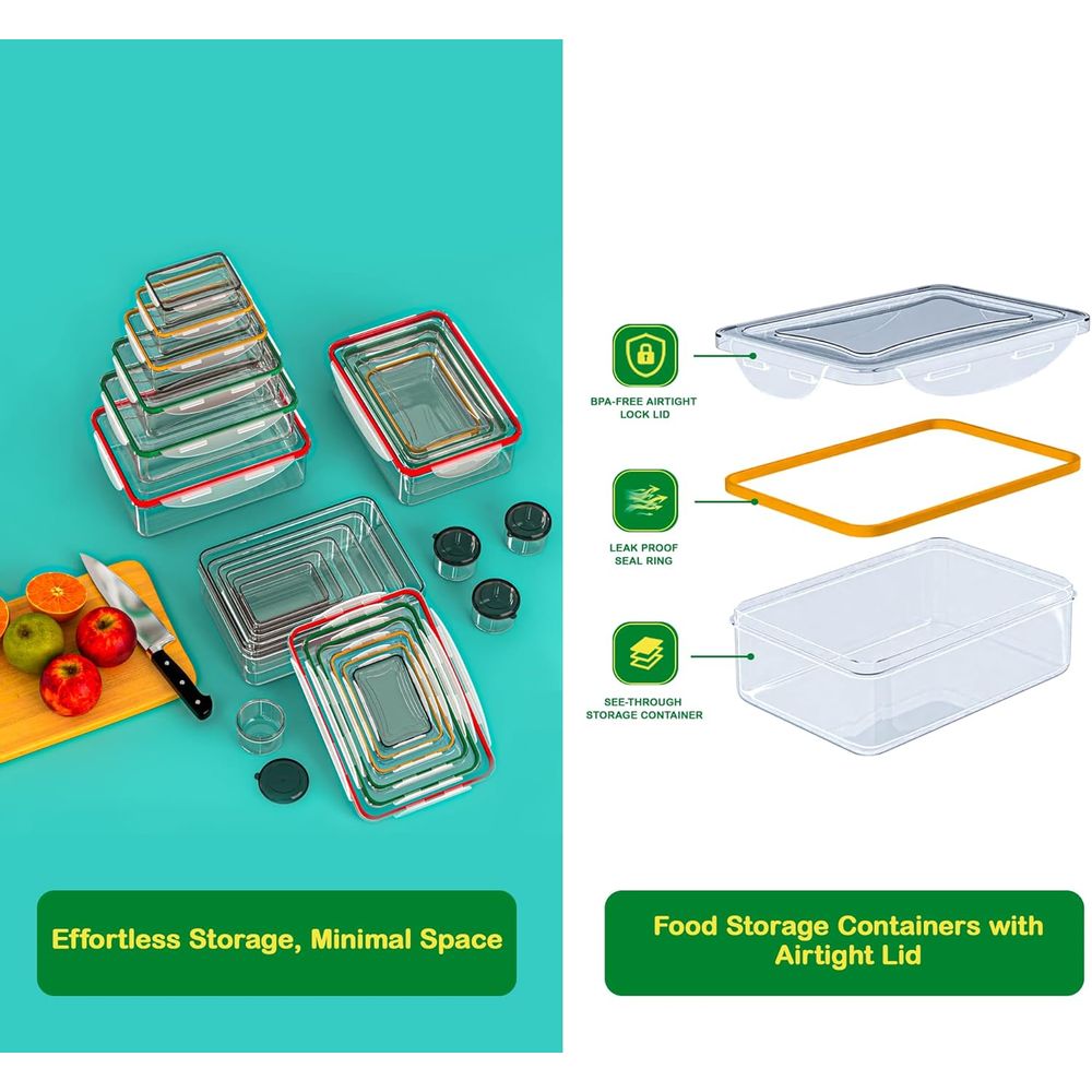 70 Pcs Large Food Storage Cont - Food Storage Plastic recensione e prezzo